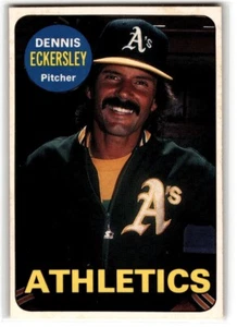 1990 Baseball Card Magazine '69 Topps Replicas Dennis Eckersley Oakland - Picture 1 of 2