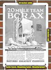Metal Sign - 1923 20 Mule Team Borax Detergent- 10x14 inches