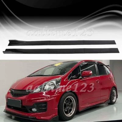 For Honda Fit 2006-2020 Gloss Side Skirt Extension Lip Rocker Splitter Spoiler - Image 1 of 4