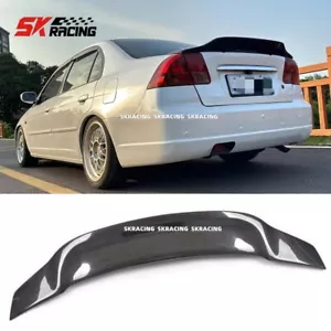 Carbon Fiber Rear Trunk Spoiler Lid Wing Bodykit For 2001-2005 Honda Civic Sedan - Picture 1 of 22
