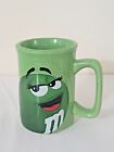 M&M’s Character Face Mug 2013 GREEN 3D Coffee Mug Coffee Cup HTF