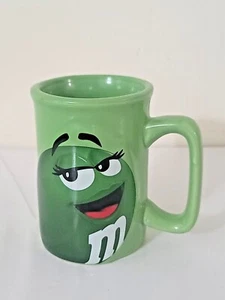 Taza de café M&M's Character Face 2013 verde 3D taza de café difícil de encontrar - Imagen 1 de 7