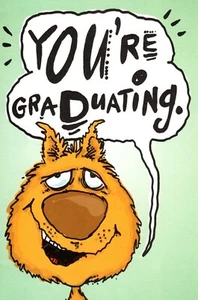 Lustige Glückwunschkarte Abschluss Klassenkamerad Freund verlässt mich Grußkarte - Bild 1 von 5