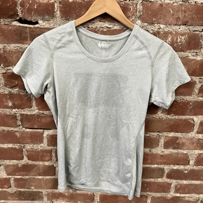REI Co-Op Shirt Womens Small Solid Gray Wilderness Outdoors Hiking Athletic Foto 1 de 3
