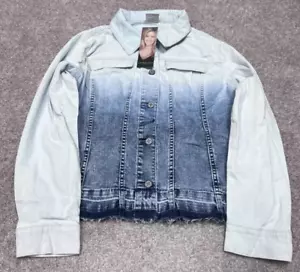 Laurie Felt Jacket Denim Women's Blue Long Sleeve Button Up Size XS NWT - Picture 1 of 9