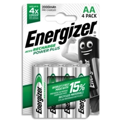 Piles rechargeables AA NiMH LR6 HR6 Energizer pile batterie lot 4 piles 2000 mAh