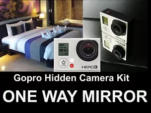 GOPRO 3 Security Camera Conversion Kit, Use Your GoPro! One / Two Way Mirror - Picture 1 of 10