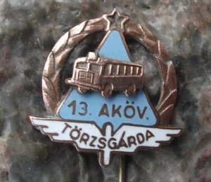 Antique 13 AKOV Torzsgarda Hungary Hungarian Wings Bus Transport Pin Badge - Picture 1 of 2
