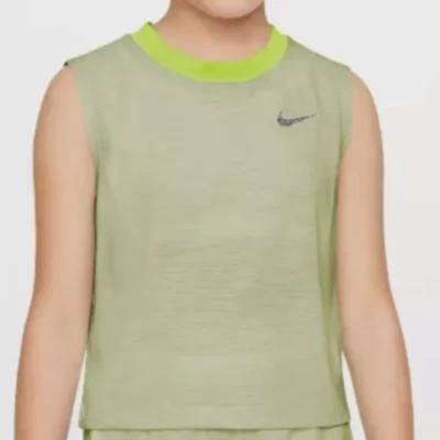 Niñas Talla L - Camiseta sin mangas Nike Dri-Fit Yoga Olive Aura (verde) Precio de venta sugerido por el fabricante $35 Foto 1 de 4