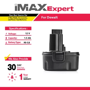 Batería de NiCd 12V 1,5Ah para Dewalt DC9071 DW9072 DW9071 DE9075 DE9074 DE9072 - Imagen 1 de 6