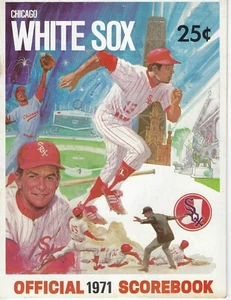 1971 baseball program Chicago White Sox v Minnesota Twins unscored - Picture 1 of 4