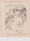 1923 Punch Cartoon The Man Who Would Sit on the Stairs