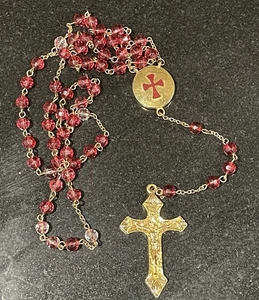 Religious John Paul II Memorial Rosary Beads By Ralp W Cowan 22” - Picture 1 of 8