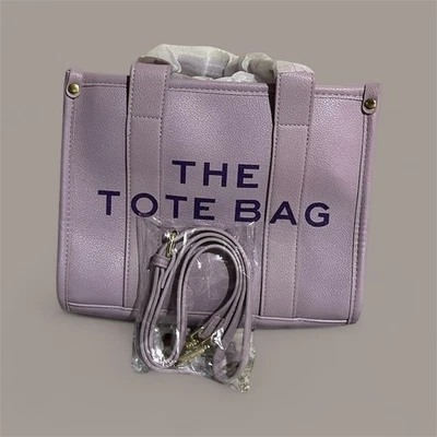 Purple Medium Tote Bag New Without Tags Faux Leather with Pockets and Handles - Image 1 of 3
