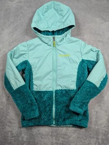Columbia Jacket Girls Size Medium 10 12 Turquoise Plush Lined Outdoor Hiking - Picture 1 of 10