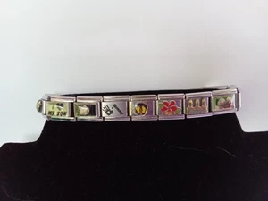 BRACCIALE ZOPPINI S/STEEL ITALIANO CHARM ELASTICIZZATO CON 17 PANNELLI HARLEY BAMBINI FAMIGLIA - Foto 1 di 7
