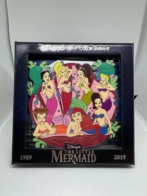 Prendedor Jumbo Disney D23 Expo 2019 La Sirenita y las Hermanas LE 300 DIFÍCIL DE ENCONTRAR Raro Foto 1 de 4