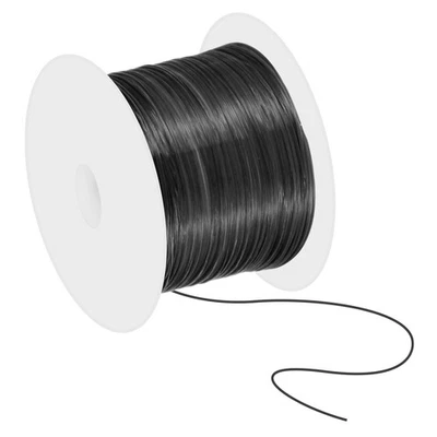 11 Yard Flache Dehnbare Armband String 1mm Elastische Schmuck Schnur Schwarz - Bild 1 von 4