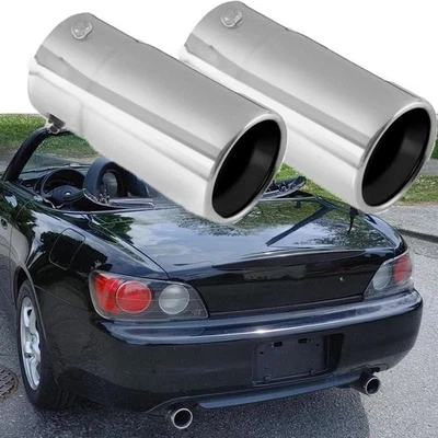 2xExhaust Tip Rear Tail Throat Muffler Stainless Steel For Honda S2000 Foto 1 de 4