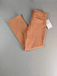 Pantalones de mezclilla para mujer Coldwater Creek 8P Petite naranja claro rectos lavado medio - Imagen 1 de 13