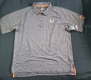 Polo University of Miami U of M XL Colosseo logo ricamato uragani - Foto 1 di 9
