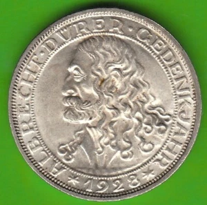 Coin Silver 3 Reichsmark 1928 D Dürer Near Uncirculated Great nswleipzig - Picture 1 of 3