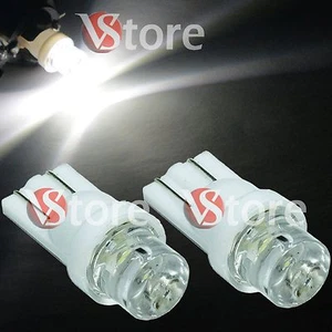2 Lampade LED T10 CONCAVE BIANCO Lampadine Luci Per Targa e Fari Posizione W5 - Picture 1 of 3