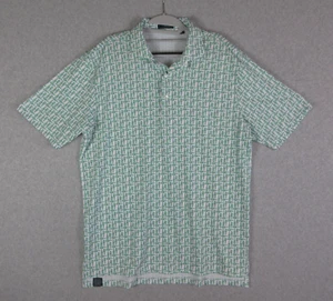 Turtleson Polo Herren groß grün Chet Performance Golf Bierflasche Allover-Druck - Bild 1 von 9