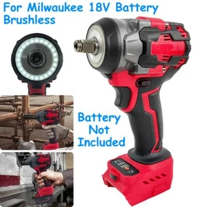 800N.m Brushless Electric Impact Wrench 1/2" Cordless Wrench For Milwaukee 18V - Picture 1 of 12