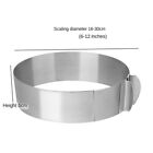 Silver Telescopic Mousse Ring Stainless Steel Cake Mould Baking Tools  Bakeware