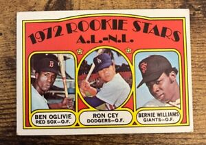 1972 Topps Rookie Stars AL-NL - #761 Ben Oglivie, Ron Cey, and Bernie Williams