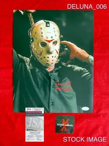 Foto firmada autografiada por Mike De Luna 11x14 Friday the 13th Part 3 certificado de autenticidad JSA - Imagen 1 de 1