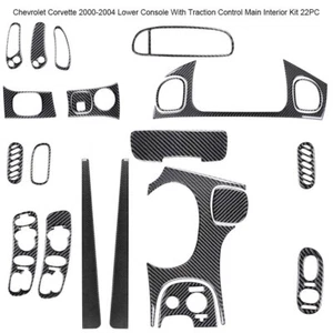Carbon Fiber Full Instrument Kit Set Trim Cover Trim For Chevy Corvette C5 00-04 - Picture 1 of 7