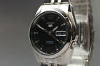 [near Mint] Seiko 5 7s26-01v0 Black Dial Day Date At Men's Watch From Japan