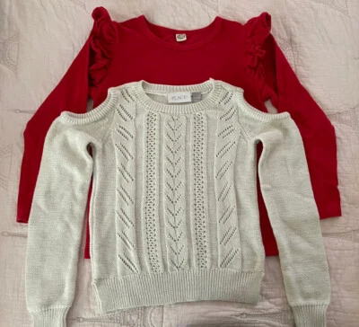 Camisa de manga corta para niños color rojo/marfil talla S 5/6 2 piezas Foto 1 de 4