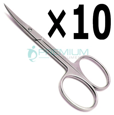 10 Pcs Iris Scissors Curved 3.5" Dental Veterinary Surgical New Instruments - Image 1 of 4