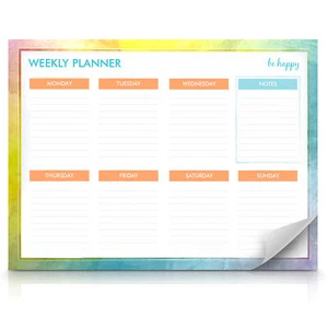 Weekly Planner Pad Daily To Do Food Meal List Organiser 52 Tear Off Sheets Notes - Picture 1 of 8