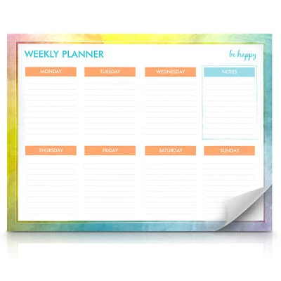 Weekly Planner Pad Daily To Do Food Meal List Organiser 52 Tear Off Sheets Notes - Image 1 of 4
