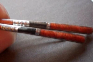 Silpada Red Coral Wood Long Threader Earrings W1422 925 Sterling Silver Rare - Picture 1 of 12