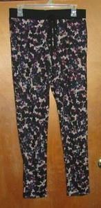 Ladies "about a girl" Size L, Black/Mulit Color, Elastic Waist Lounge Pants - Picture 1 of 4