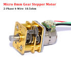 Micro 8mm DC3V 5V 2-phase 4-wire Full Metal Gearbox Gear Stepper Motor Robot Car