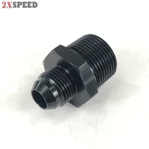 -8AN Male to 3/4NPT Male Thread Aluminum Anodized Hose End Fitting Black Adapter - Bild 1 von 8