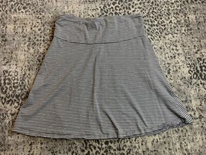 Falda Toad&Co Chaka Talla M Mediana Línea A Tejida Gris Blanco Rayas Náutica Playa - Imagen 1 de 18