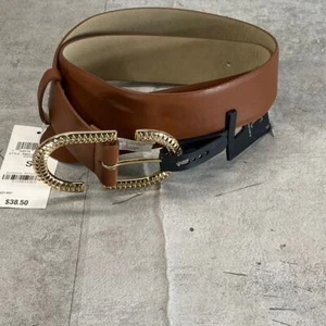 INC INTERNATIONAL CONCEPTS Women's Cognac Textured Buckle Belt SZ S - Bild 1 von 10