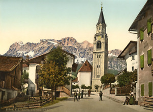 Tirol. Ampezzaner-Alpen. Cortina D'Ampezzo PZ vintage photochromie ph