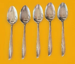 Wm A Rogers Oneida Silverplate Lady Catherine Teaspoons Set of 5 - Picture 1 of 7