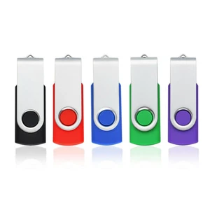 5PCS 2GB Swivel Memory Stick USB Flash Drive Pen Drives Thumb U Disk Mix-color - Picture 1 of 12