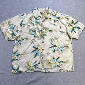 Vintage Boston Red Sox Hawaiian Shirt Mens XL Lee Sport Floral Relaxed Aloha - Picture 1 of 9