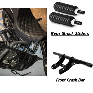 Front Rear Highway Engine Crash Guard Bar For Harley Sportster 883 1200 04-2022 - Picture 1 of 16