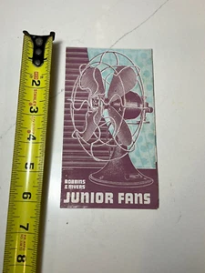 ORIGINAL EARLY ROBBINS & MYERS JUNIOR FANS SALES CATALOG BROCHURE 1930's - Picture 1 of 3